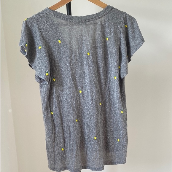 T.La Gray and Yellow Flutter Sleeve Tee - Picture 4 of 4